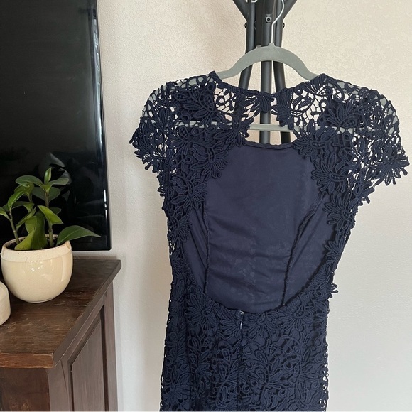 Lulu’s Hidden Talent Sage Open Back Lace Dress - Picture 4 of 6